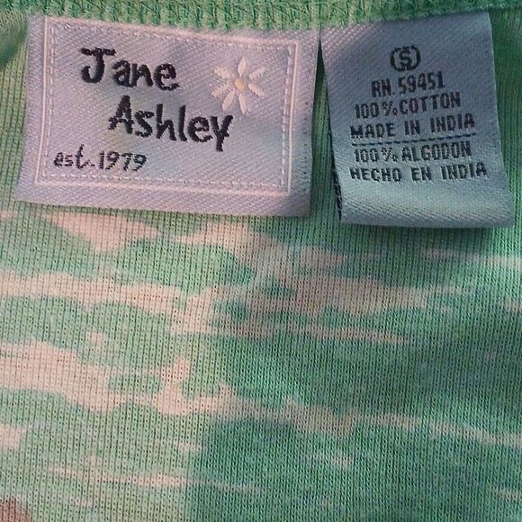 Jane Ashley sail boat city 3/4th length sleeve top Sz S EUC - Picture 5 of 5